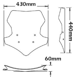 Parabrisas bajo para soportes originales YAMAHA tracer 900 15-17 Â· 2